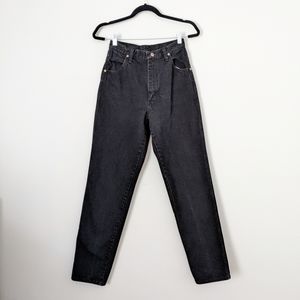 Vintage Wrangler Western Black High Waist Tapered Leg Jeans Womens 26/27 x 31
